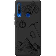 Черный чехол Uprint Honor 9x Mountains