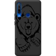 Черный чехол Uprint Honor 9x Grizzly Bear