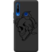 Черный чехол Uprint Honor 9x Skull and Roses