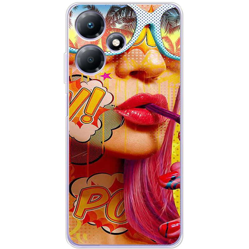 Чехол BoxFace Infinix Hot 30 Yellow Girl Pop Art