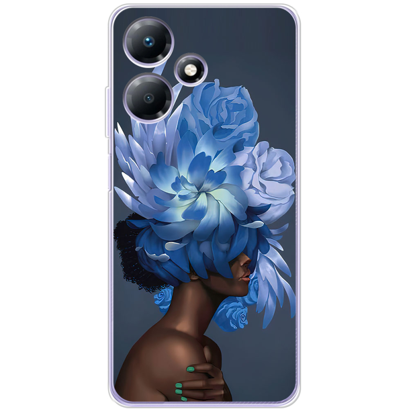 Чехол BoxFace Infinix Hot 30 Exquisite Blue Flowers