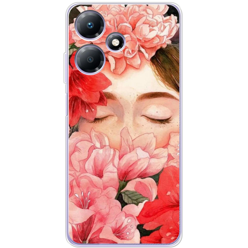 Чехол BoxFace Infinix Hot 30 Girl in Flowers