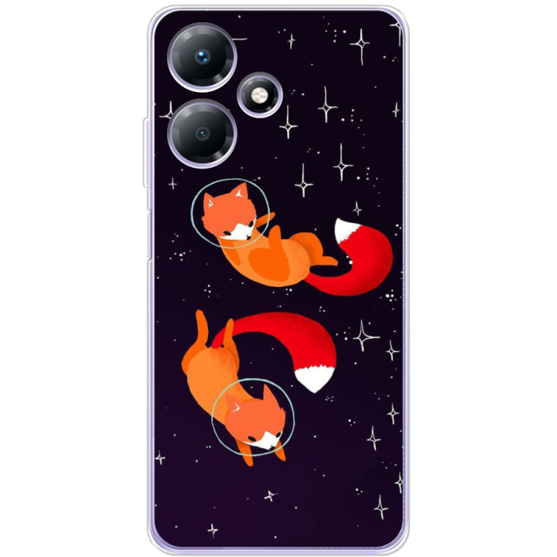 Чехол BoxFace Infinix Hot 30 Fox-Astronauts