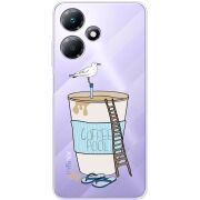 Прозрачный чехол BoxFace Infinix Hot 30 Segull in Cofee Pool