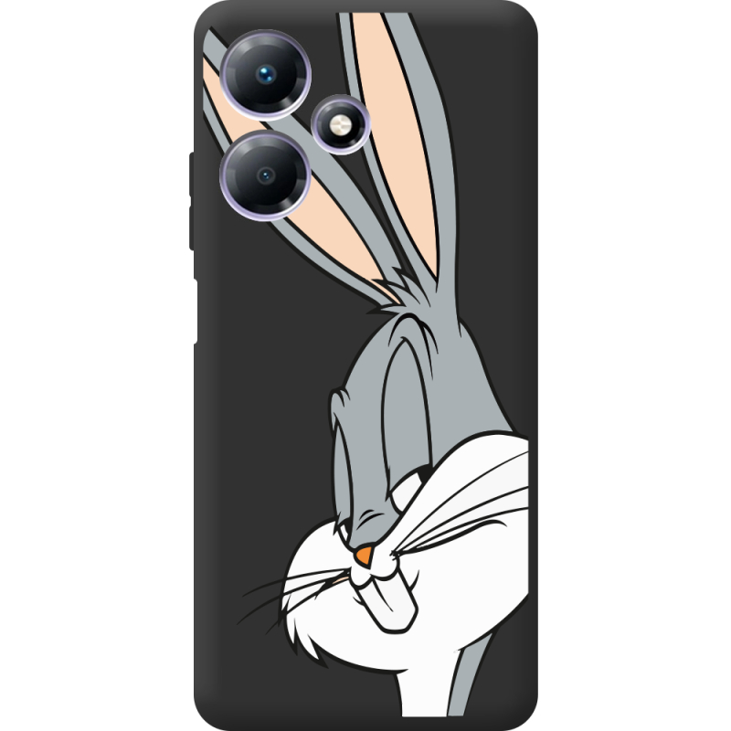 Черный чехол BoxFace Infinix Hot 30 Lucky Rabbit