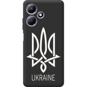 Черный чехол BoxFace Infinix Hot 30 Тризуб монограмма ukraine