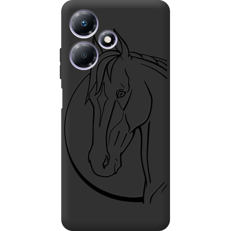 Черный чехол BoxFace Infinix Hot 30 Horse