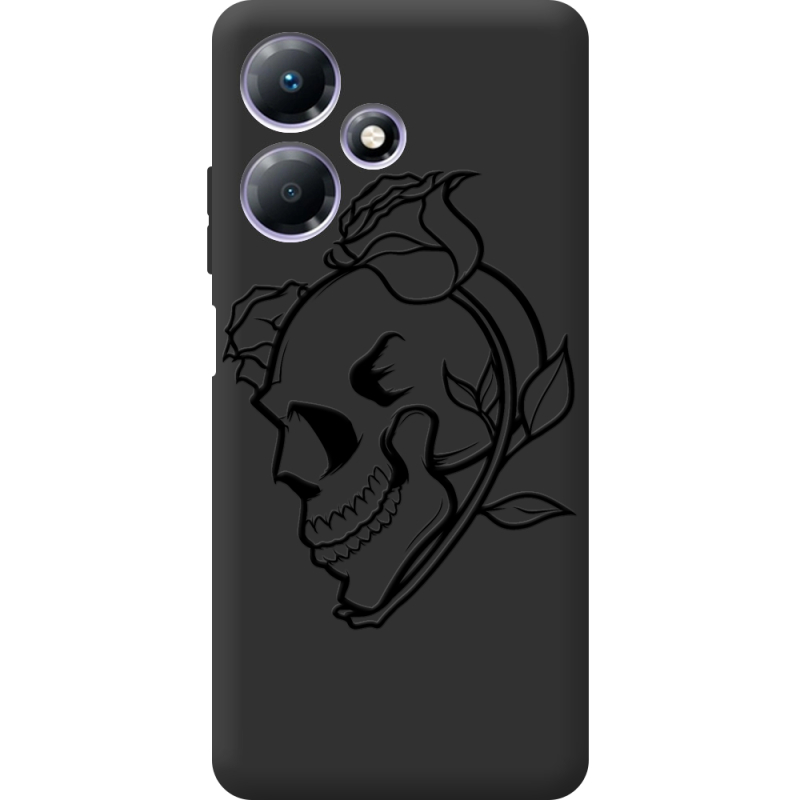 Черный чехол BoxFace Infinix Hot 30 Skull and Roses