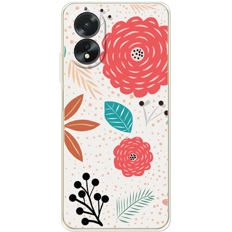 Чехол BoxFace OPPO A18 4G Line Flowers