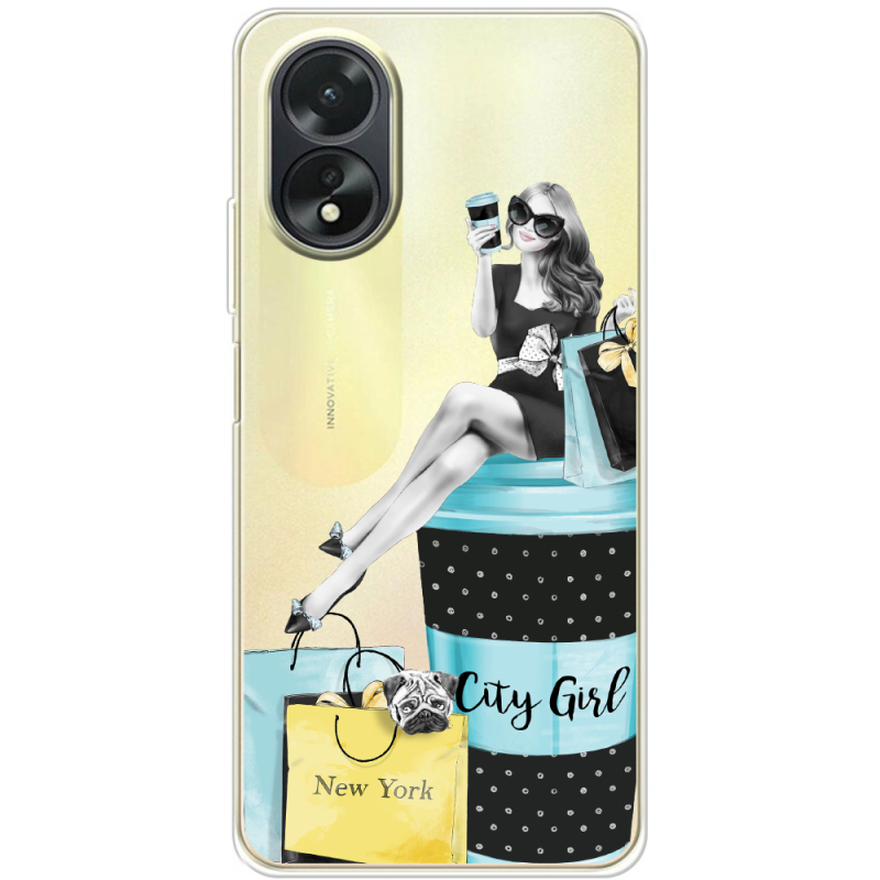 Прозрачный чехол BoxFace OPPO A18 4G City Girl