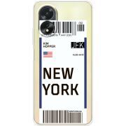 Прозрачный чехол BoxFace OPPO A18 4G Ticket New York
