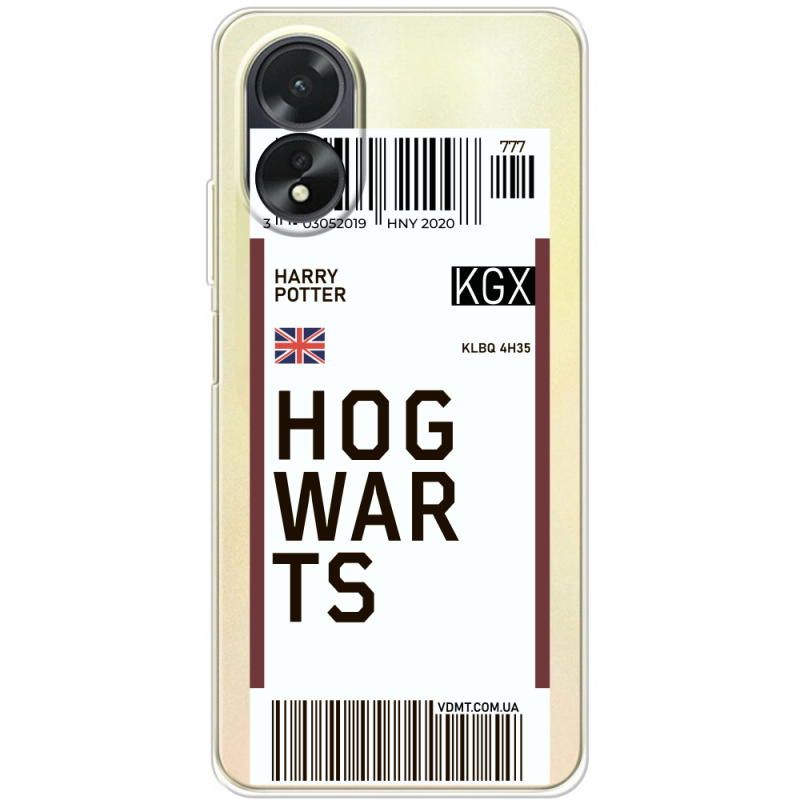 Прозрачный чехол BoxFace OPPO A18 4G Ticket Hogwarts