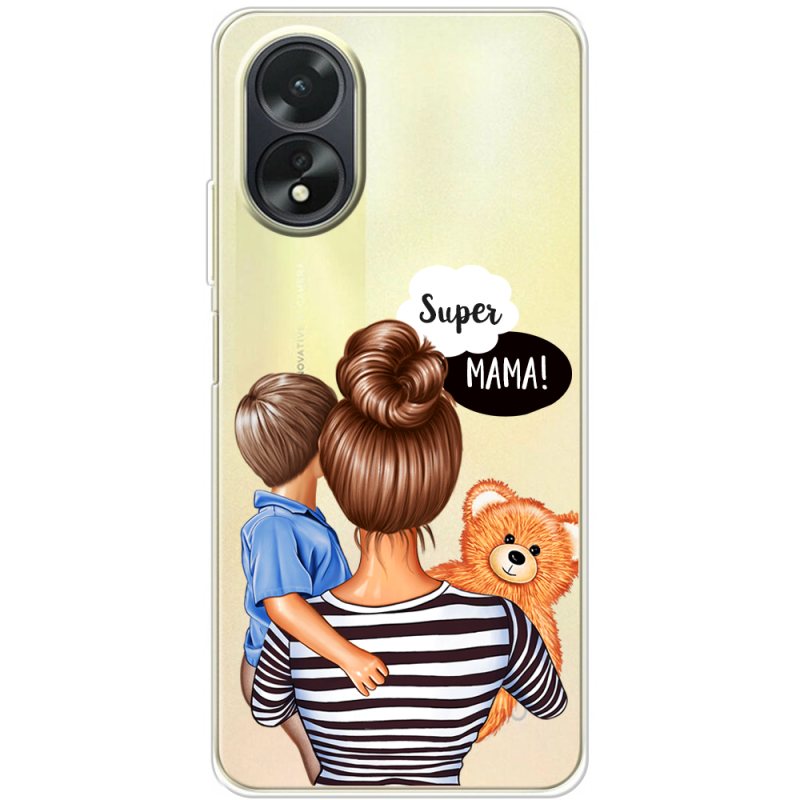 Прозрачный чехол BoxFace OPPO A18 4G Super Mama and Son