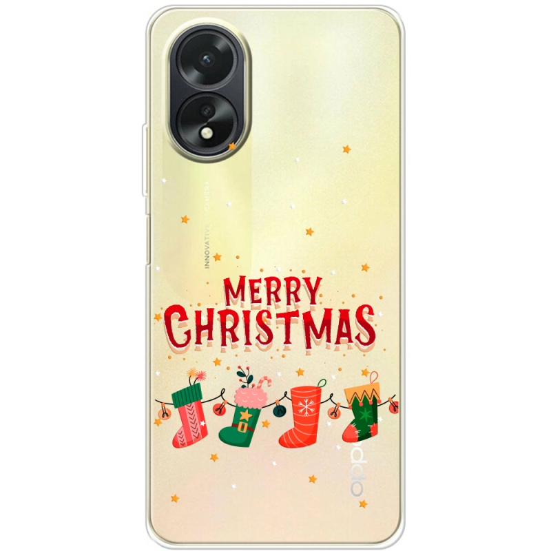 Прозрачный чехол BoxFace OPPO A18 4G Merry Christmas