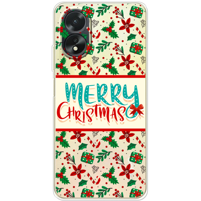 Прозрачный чехол BoxFace OPPO A18 4G Vintage Christmas Pattern