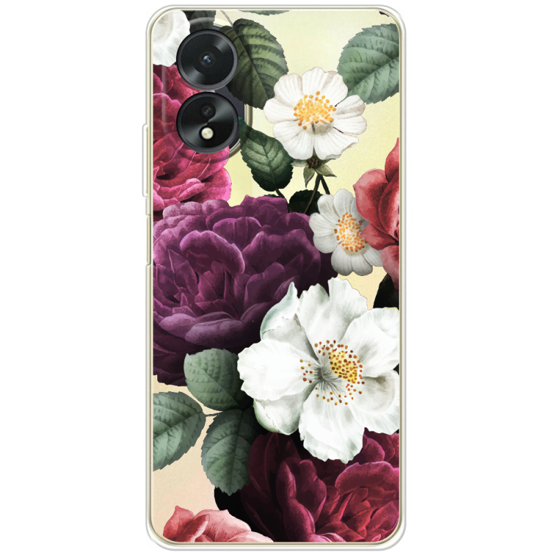 Прозрачный чехол BoxFace OPPO A18 4G Floral Dark Dreams