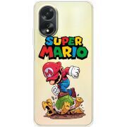 Прозрачный чехол BoxFace OPPO A18 4G Super Mario