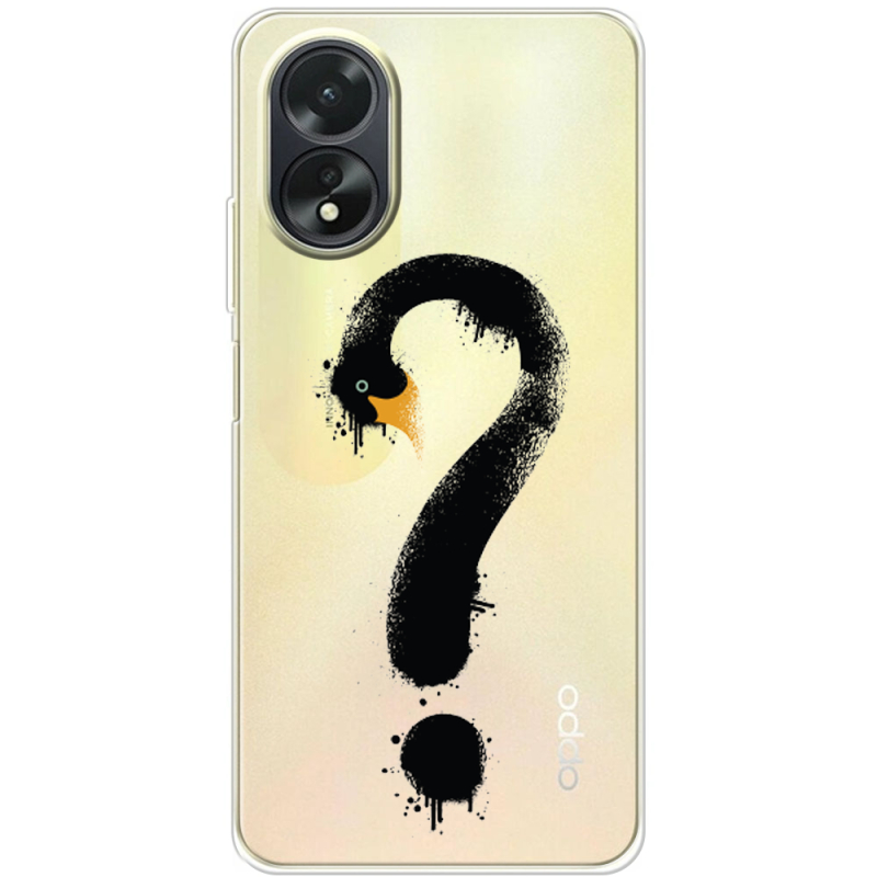 Прозрачный чехол BoxFace OPPO A18 4G Swan question