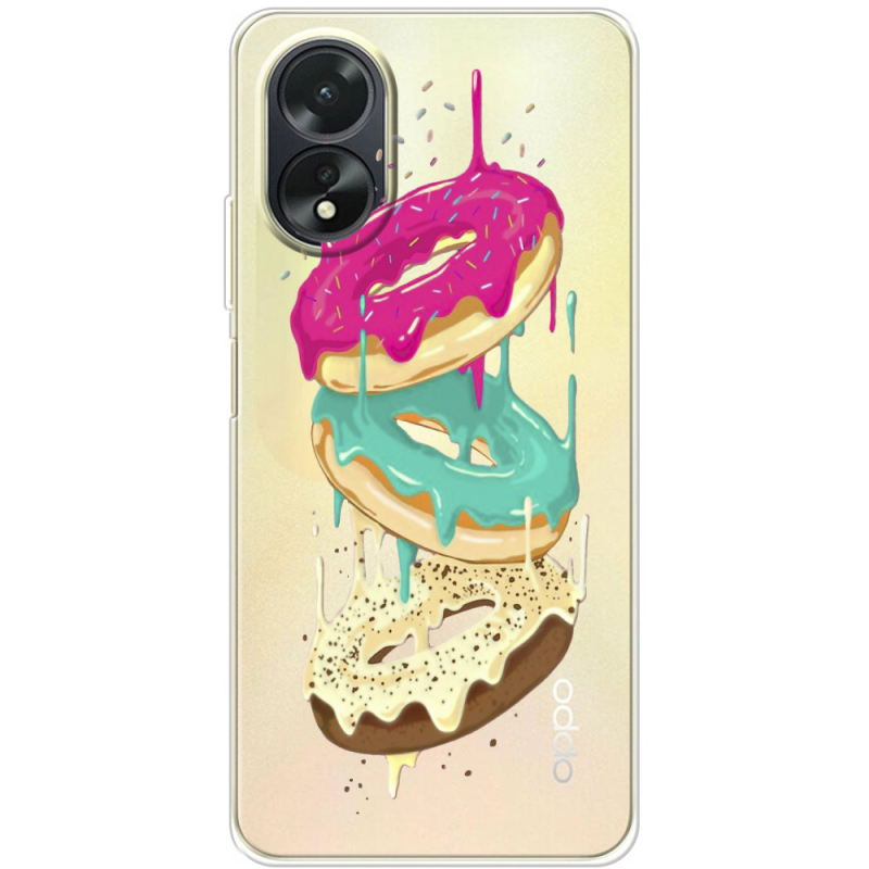 Прозрачный чехол BoxFace OPPO A18 4G Donuts