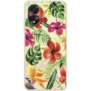 Прозрачный чехол BoxFace OPPO A18 4G Tropical Flowers