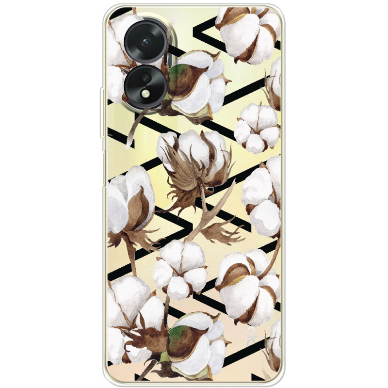 Прозрачный чехол BoxFace OPPO A18 4G Cotton flowers