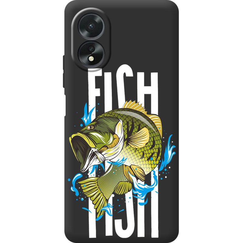 Черный чехол BoxFace OPPO A18 4G Fish