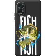 Черный чехол BoxFace OPPO A18 4G Fish