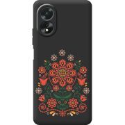 Черный чехол BoxFace OPPO A18 4G Ukrainian Ornament