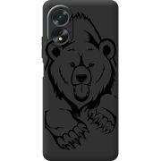 Черный чехол BoxFace OPPO A18 4G Grizzly Bear