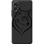 Черный чехол BoxFace OPPO A18 4G Wolf
