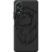 Черный чехол BoxFace OPPO A18 4G Lion
