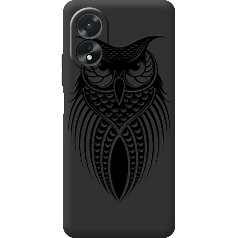 Черный чехол BoxFace OPPO A18 4G Owl