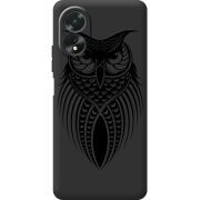 Черный чехол BoxFace OPPO A18 4G Owl