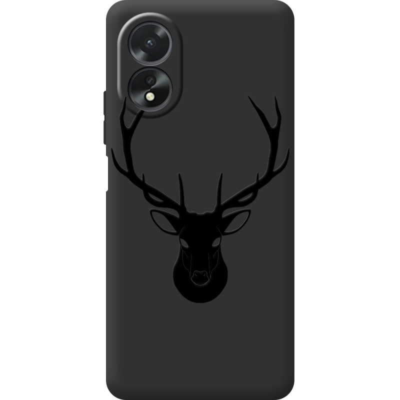 Черный чехол BoxFace OPPO A18 4G Deer