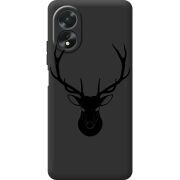 Черный чехол BoxFace OPPO A18 4G Deer