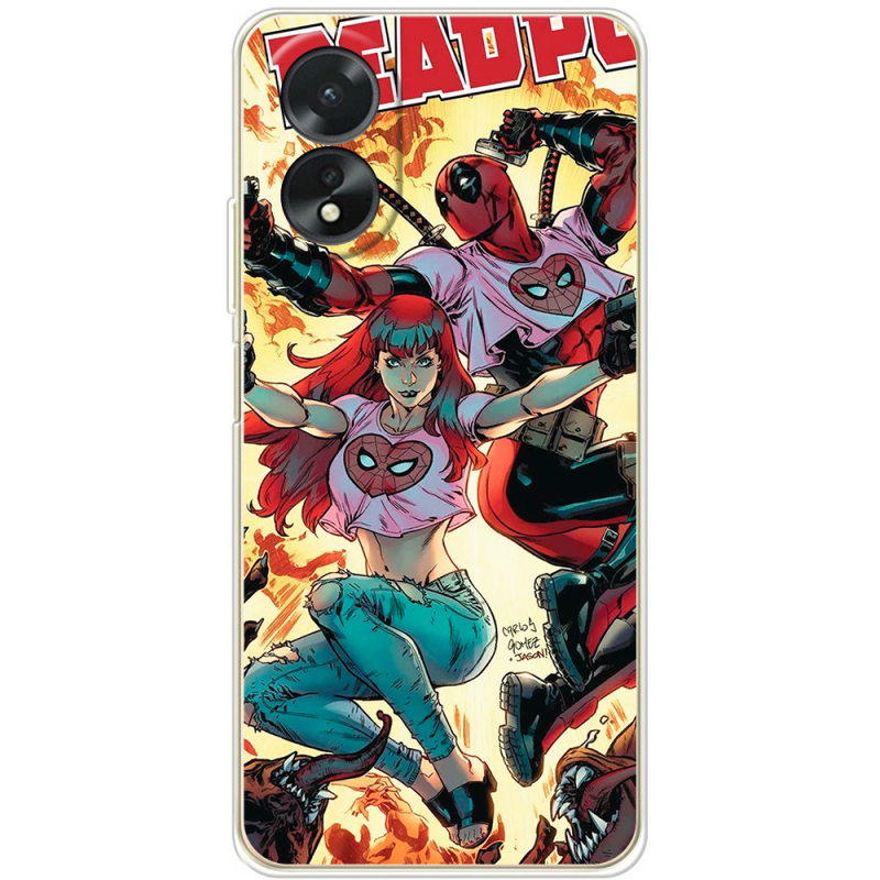 Чехол BoxFace OPPO A38 4G Deadpool and Mary Jane