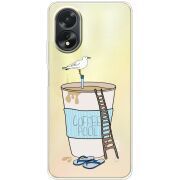 Прозрачный чехол BoxFace OPPO A38 4G Segull in Cofee Pool