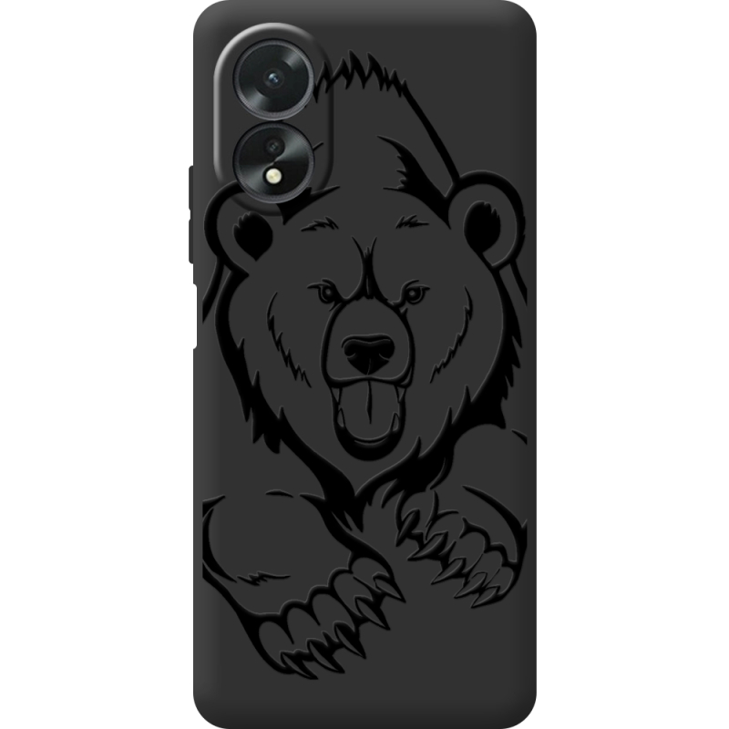 Черный чехол BoxFace OPPO A38 4G Grizzly Bear