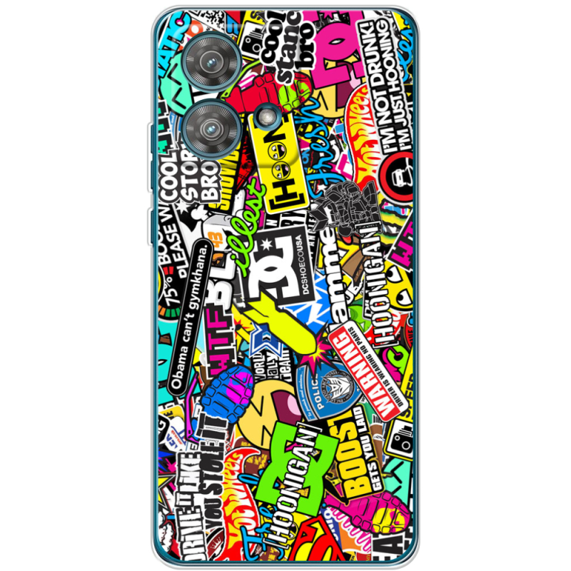 Чехол BoxFace Motorola Edge 40 Neo Multicolored Inscriptions