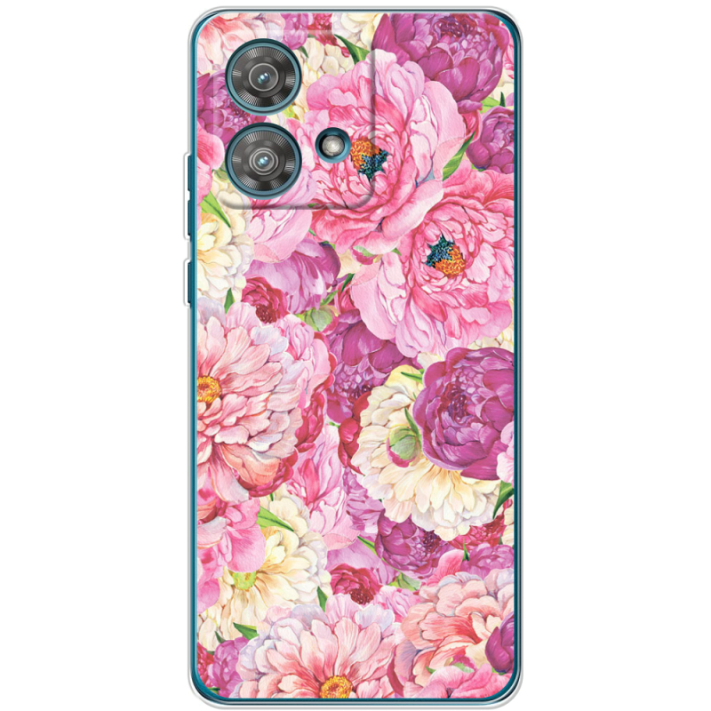 Чехол BoxFace Motorola Edge 40 Neo Pink Peonies