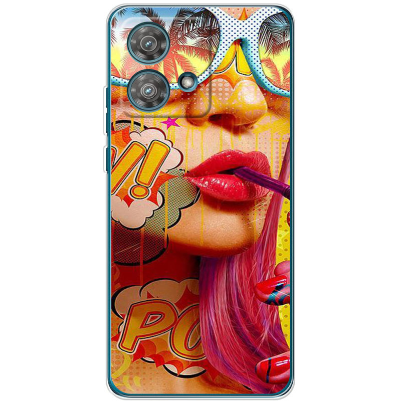 Чехол BoxFace Motorola Edge 40 Neo Yellow Girl Pop Art