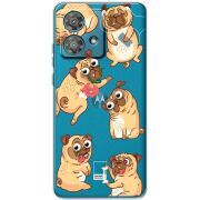 Прозрачный чехол BoxFace Motorola Edge 40 Neo с 3D-глазками Pug