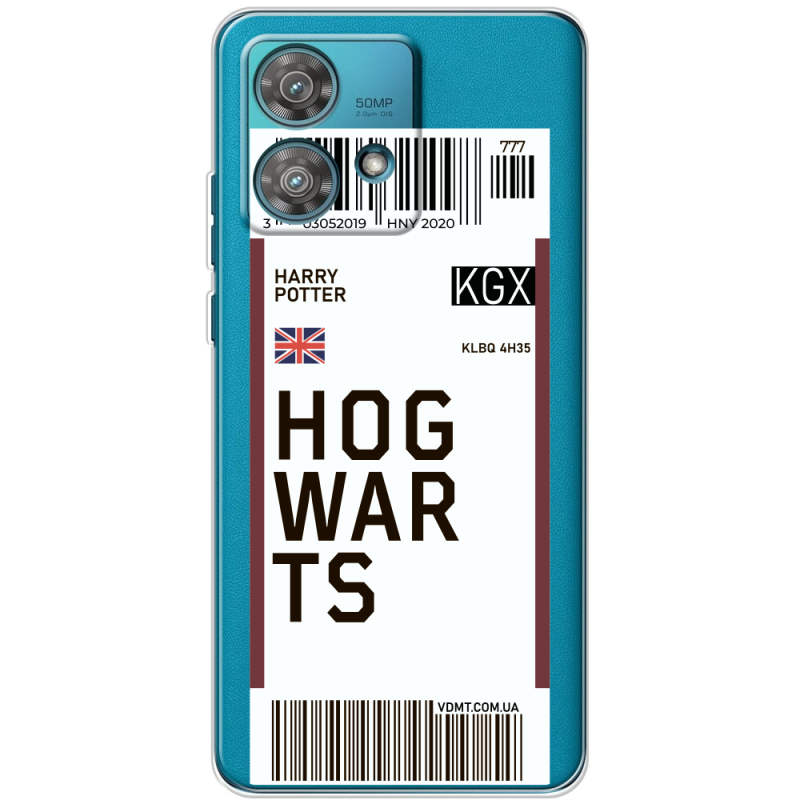 Прозрачный чехол BoxFace Motorola Edge 40 Neo Ticket Hogwarts