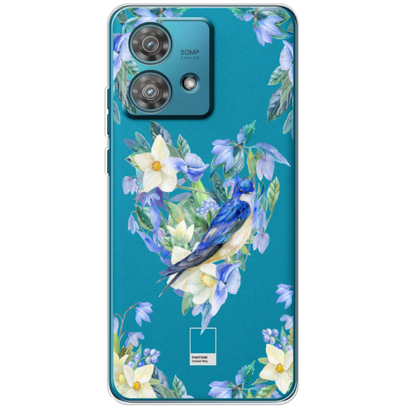 Прозрачный чехол BoxFace Motorola Edge 40 Neo Spring Bird