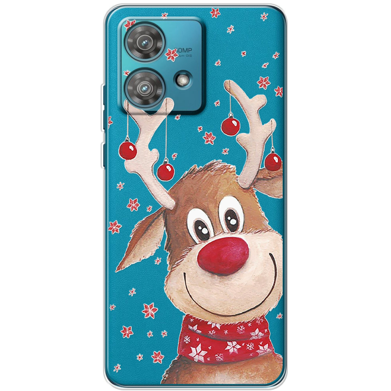 Прозрачный чехол BoxFace Motorola Edge 40 Neo Winter Deer