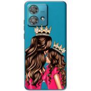 Прозрачный чехол BoxFace Motorola Edge 40 Neo Queen and Princess