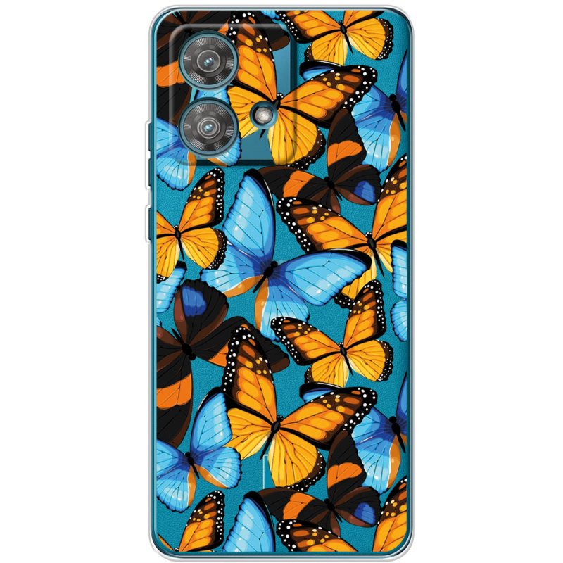 Прозрачный чехол BoxFace Motorola Edge 40 Neo Butterfly Morpho