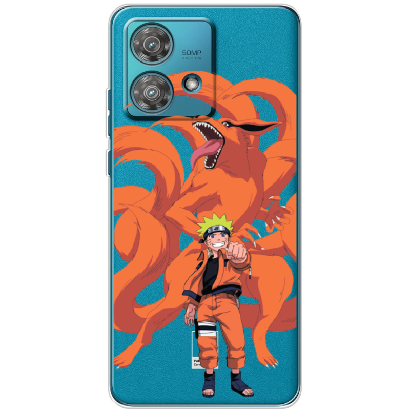 Прозрачный чехол BoxFace Motorola Edge 40 Neo Naruto and Kurama