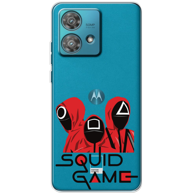 Прозрачный чехол BoxFace Motorola Edge 40 Neo siquid game люди в красном