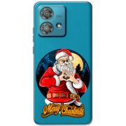 Прозрачный чехол BoxFace Motorola Edge 40 Neo Cool Santa